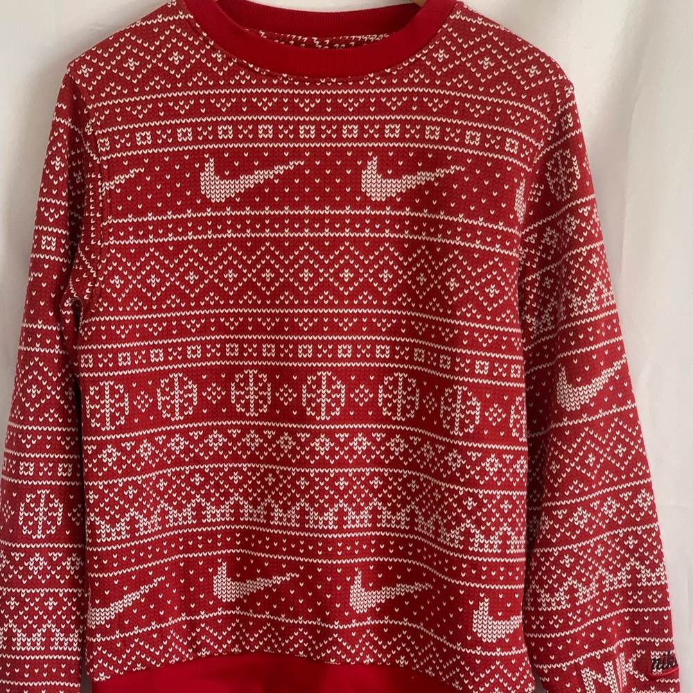 Nike Scandinavian Festive Women’s Sweatshirt Faux Knit XL Vintage